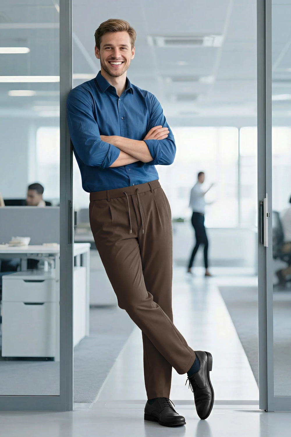 Men's Commuting 7*24 Business Pant - Dark Brown