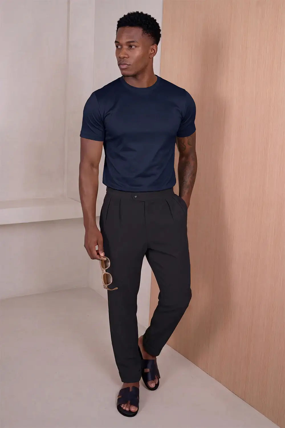 Men's Mercerized Cotton T-Shirt - Royal Blue For Sale – GINGTTO