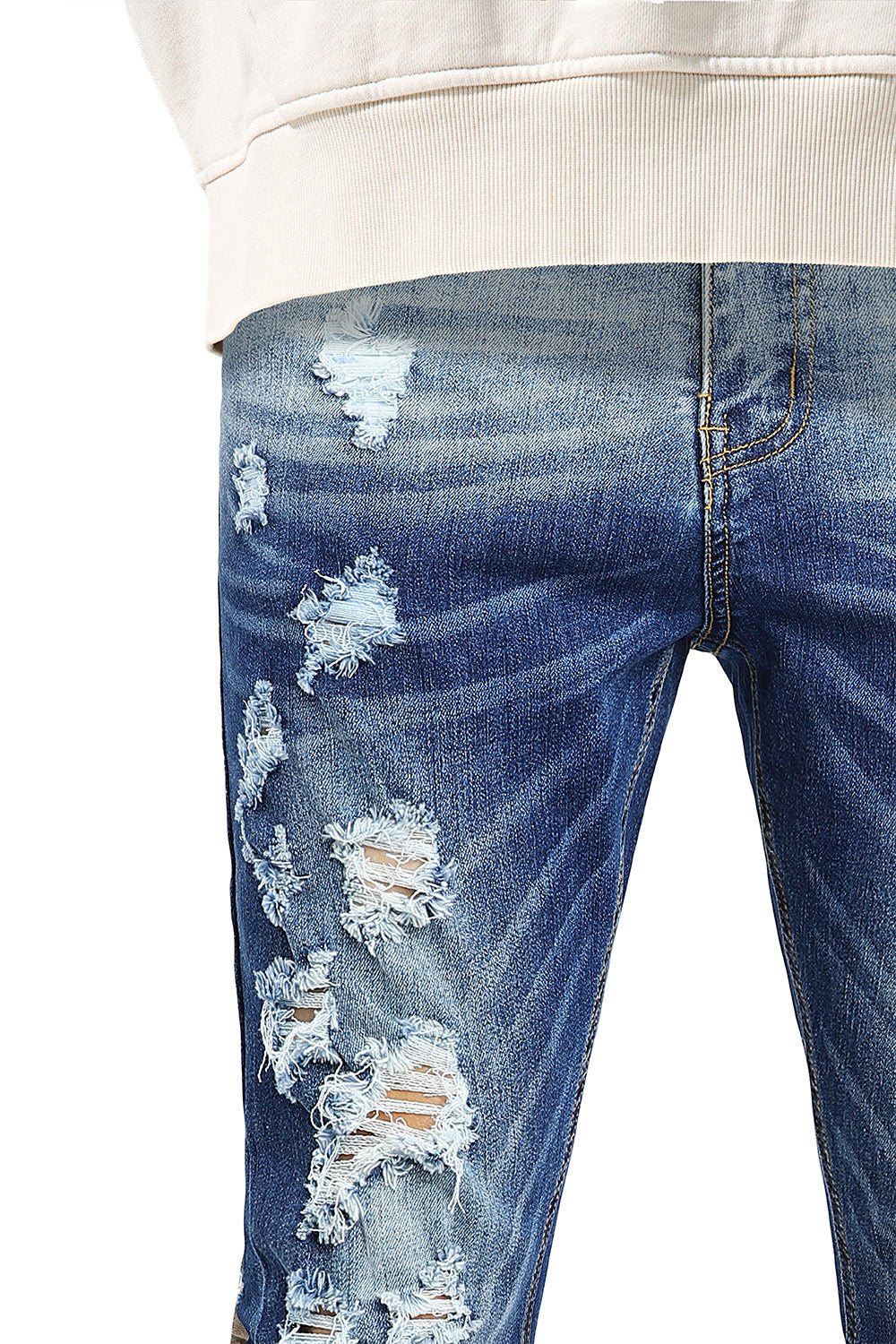 Men's Skinny Ripped Jean - Blue