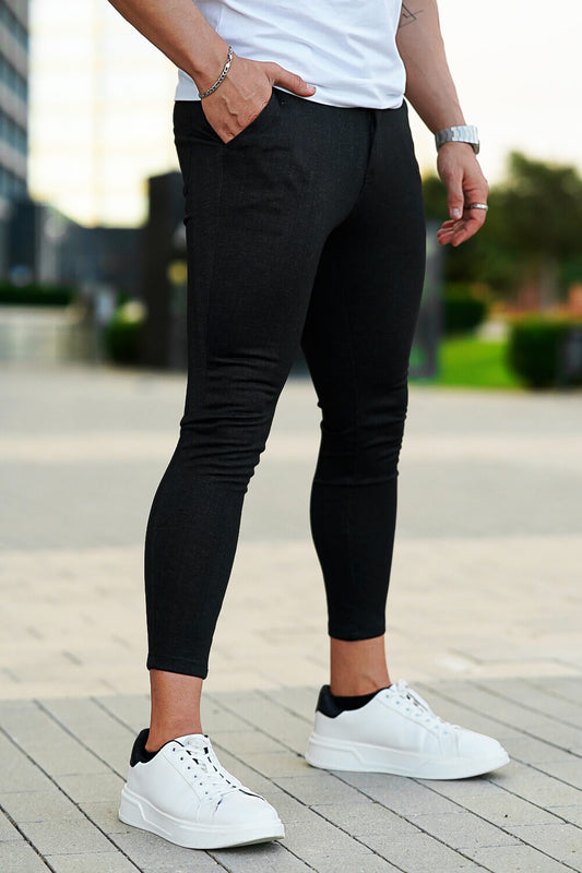 Fashion Skinny Jeans For Men - Black