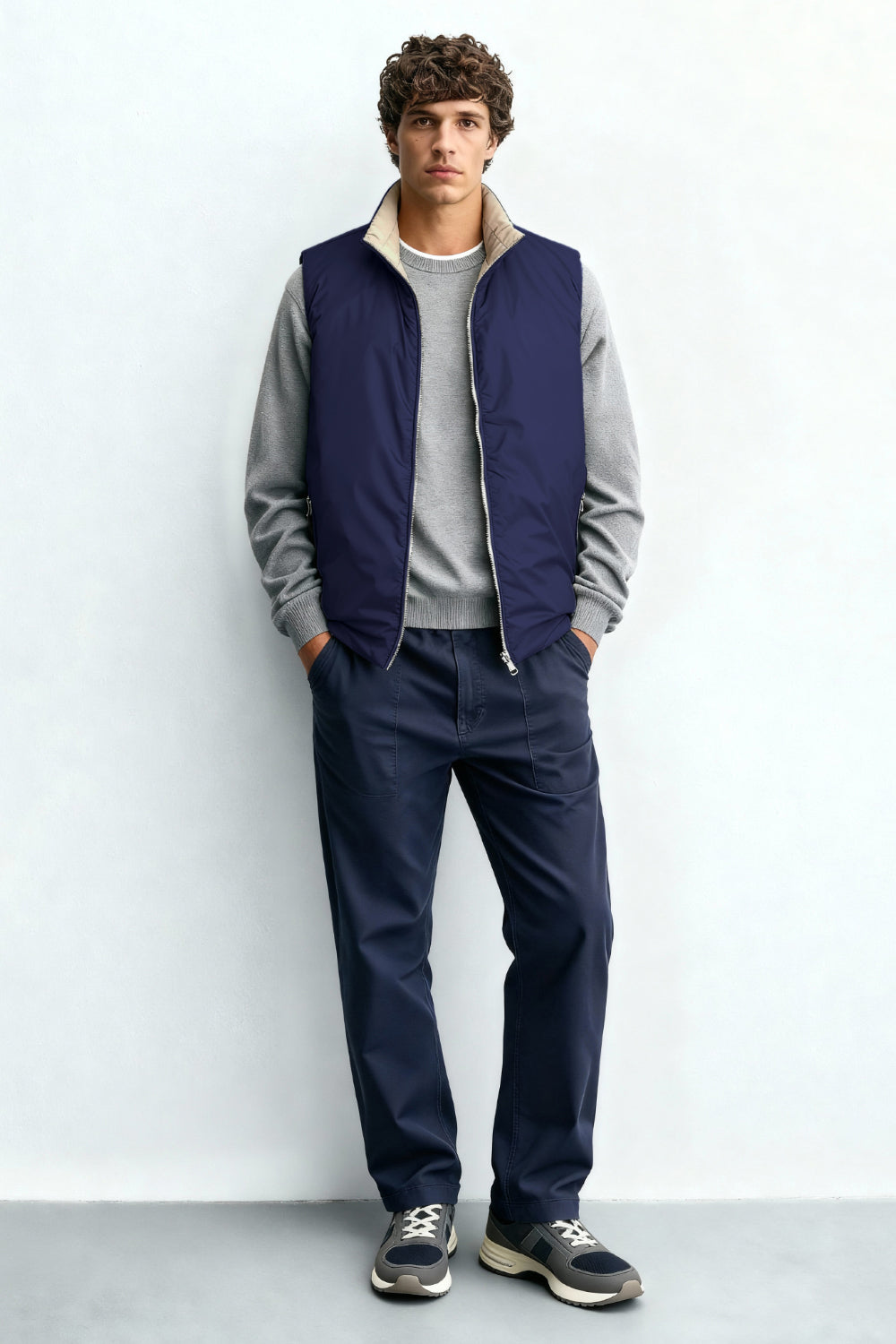 Men's Reversible Vest - Dark Blue