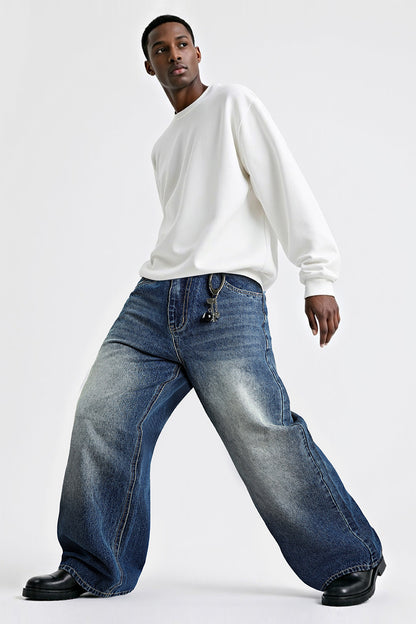 Men's Fashion Loose Jean - Dark Blue