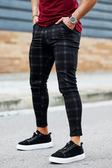 black checkered pants