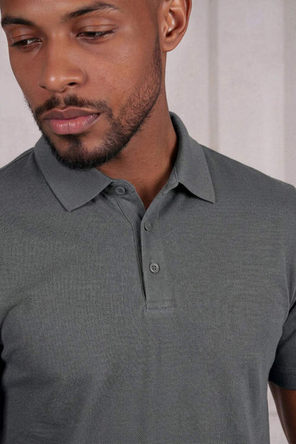 Men's Mercerized Cotton Short-Sleeved Polo Shirt - Grey