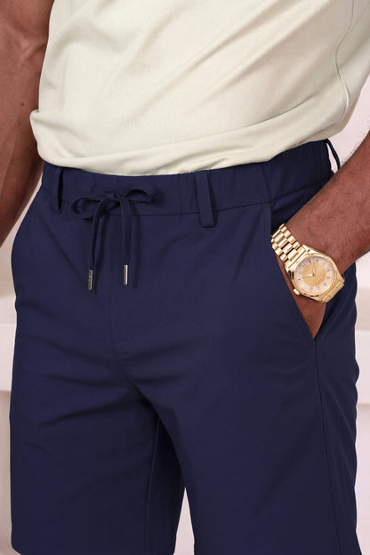 Men's Casual Drawstring Shorts - Navy