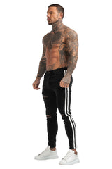 GINGTTO Men's Skinny Jeans Stretch Ripped Tapered Leg