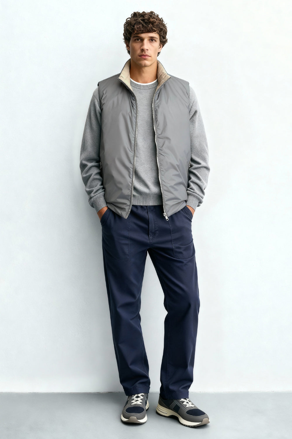 Men's Reversible Vest - Grey