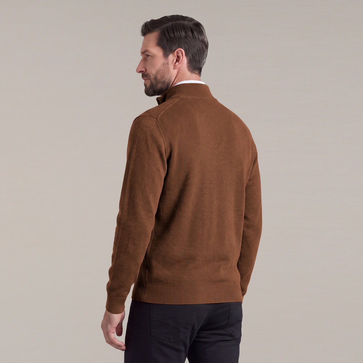 Men's Classic Quarter-Zip Knit Sweater | Lightweight Slim Fit Pullover