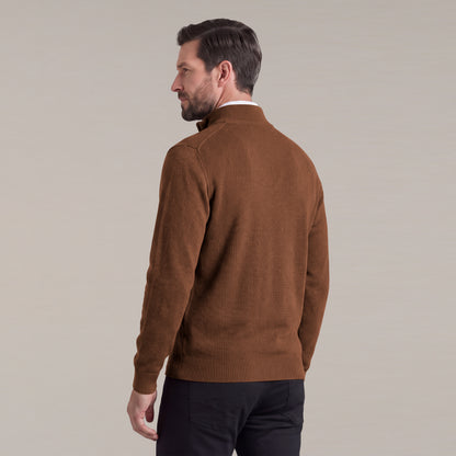 Men's Classic Quarter-Zip Knit Sweater | Lightweight Slim Fit Pullover