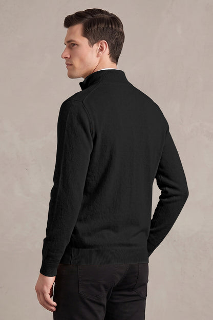 Men's Quarter-Zip Knit Sweater | Lightweight Slim Fit Pullover