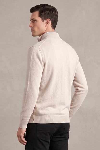 Men's Quarter-Zip Knit Sweater | Lightweight Slim Fit Pullover