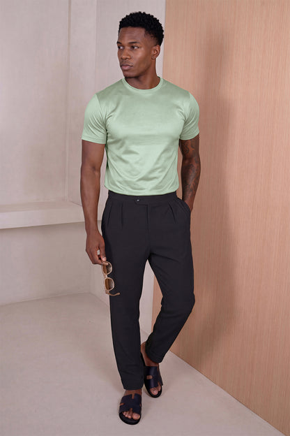 Men's Mercerized Cotton T-Shirt - Light Green