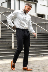 Gingtto Men's Black Slim Fit Chino Pants - Pre Sale
