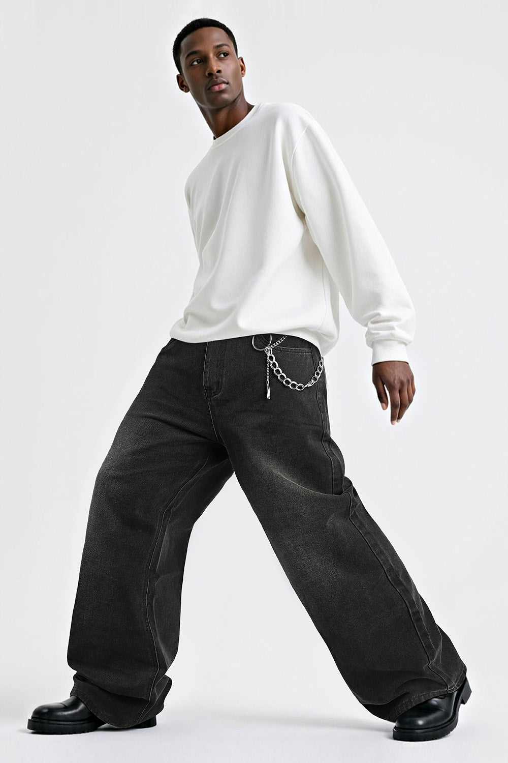 Men's Fashion Loose Jean - Black