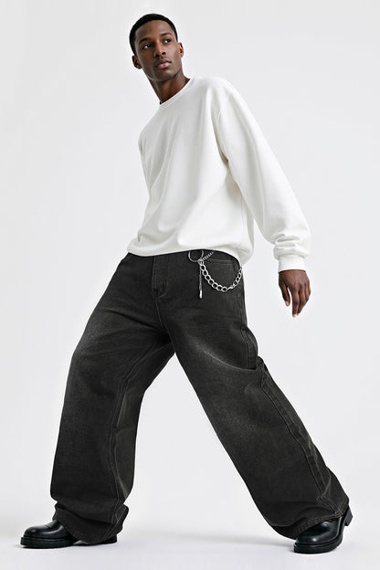 Men's Fashion Loose Jean - Black