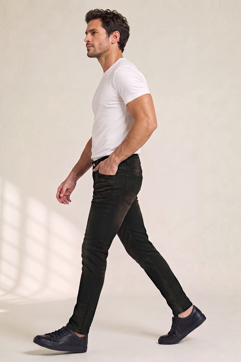 Men's Vintage Black Denim Sculpt Skinny Jean
