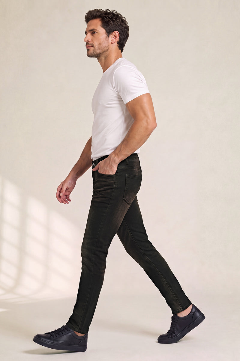 Men's Vintage Black Denim Sculpt Skinny Jean