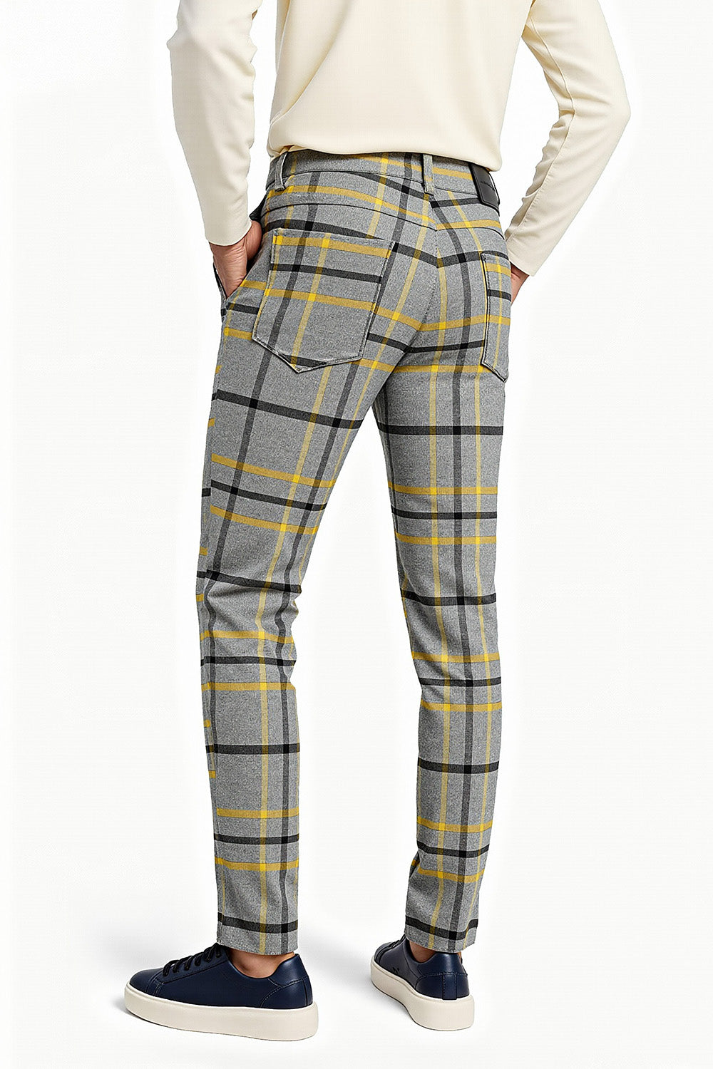 Pantalon skinny rayé pour hommes