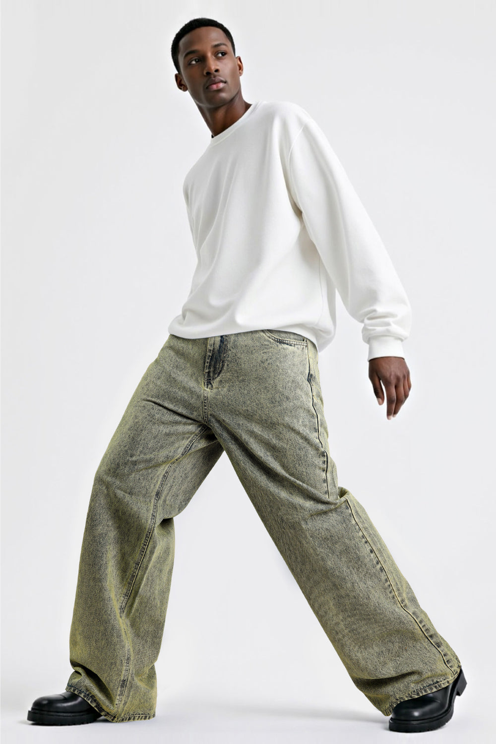 Men's Fashion Loose Jean - Retro Blue