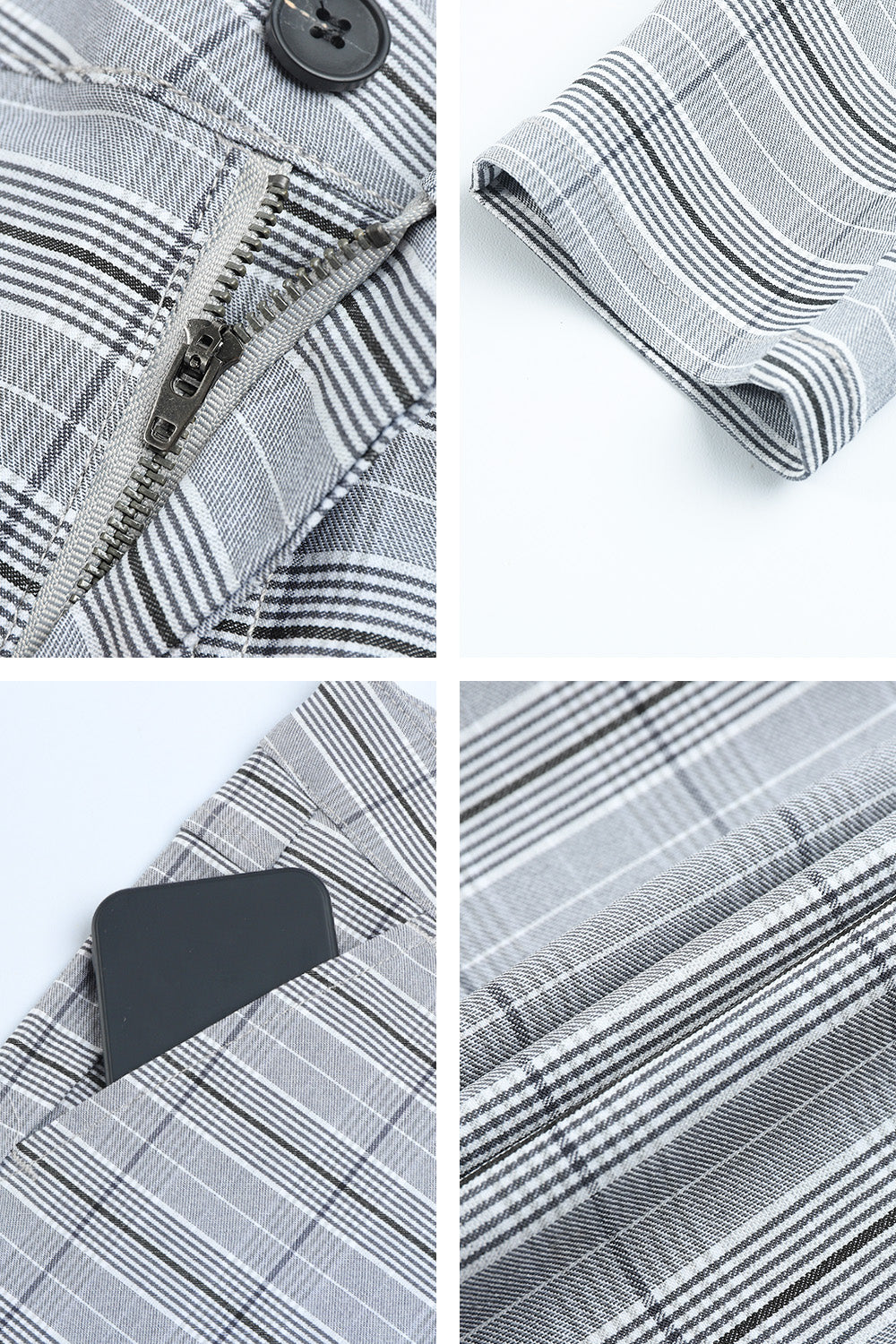 Skinny-Hose mit Gittermuster für Herren