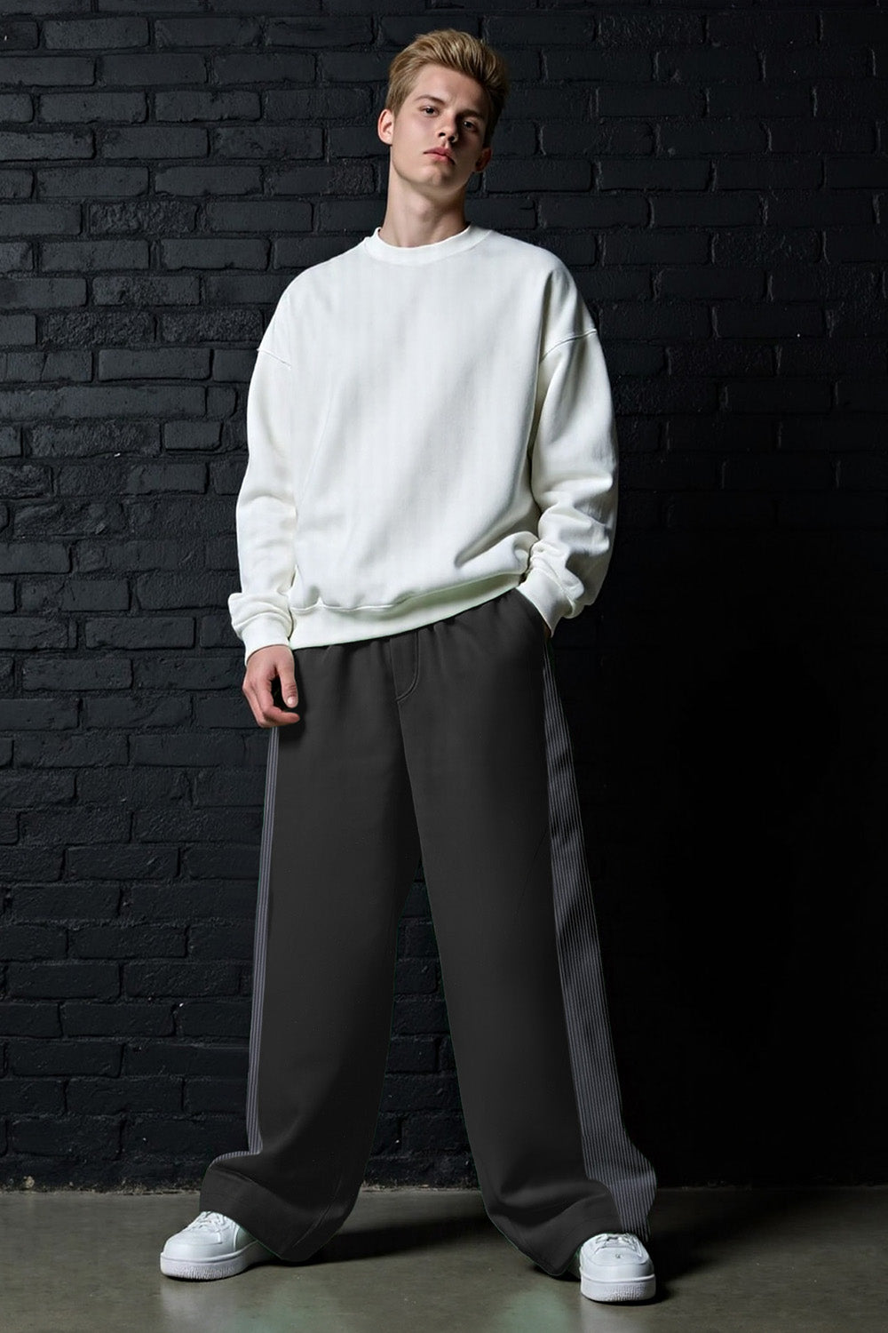 Mens Ultra-loose Casual Pant - Black
