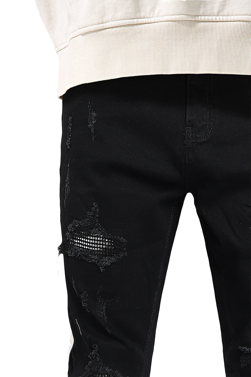 Beste zwarte skinny jeans voor heren, gescheurd