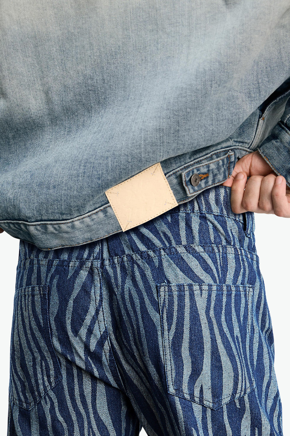 Men's Loose Jean - Texture & Blue