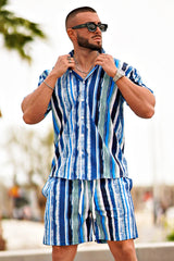Gingtto Men's Swimsuit - Blue Stripe