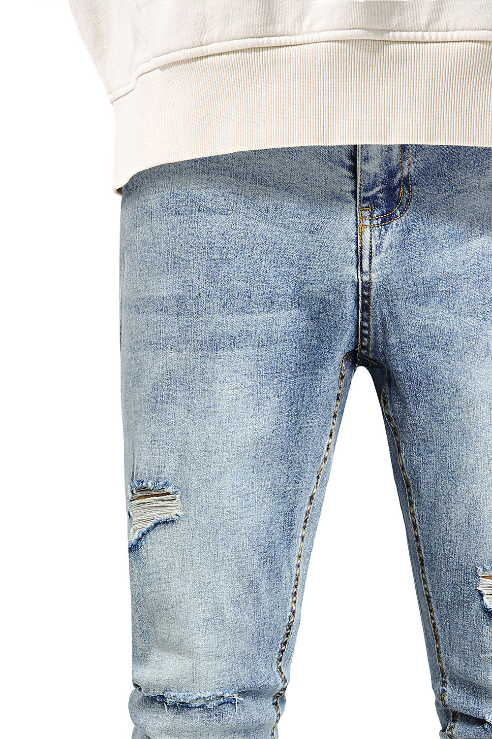 Skinny-Jeans für Herren in Blau - Zerrissen