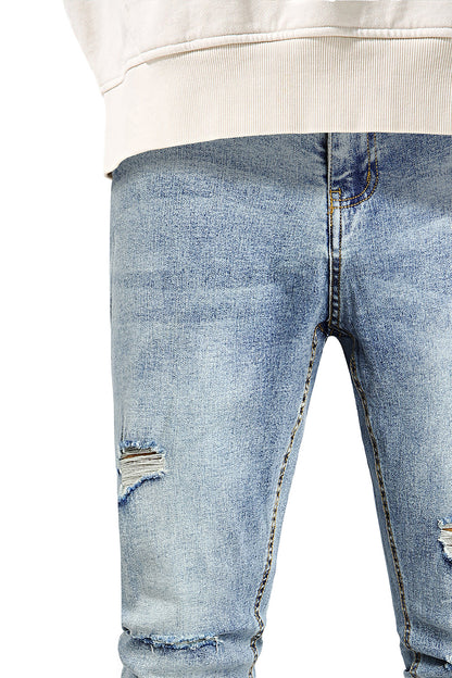 Skinny-Jeans für Herren in Blau - Zerrissen