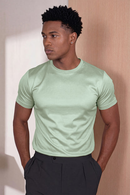 Men's Mercerized Cotton T-Shirt - Light Green