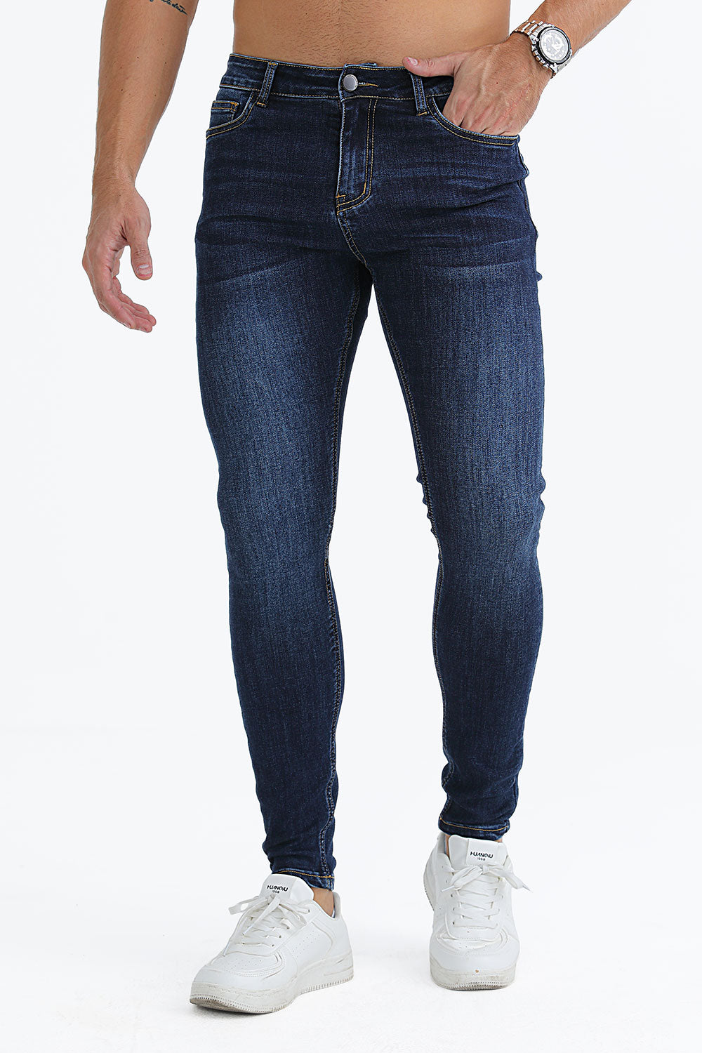 relaxed skinny jeans - blue