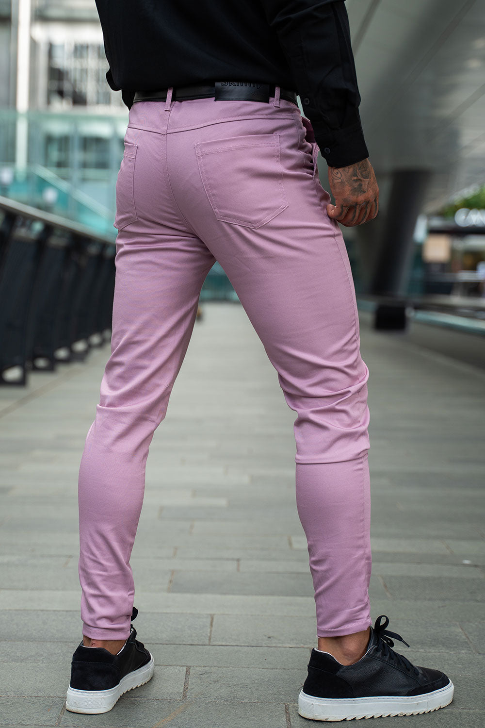 Gingtto Stretch Pink Chinos Pants For – GINGTTO