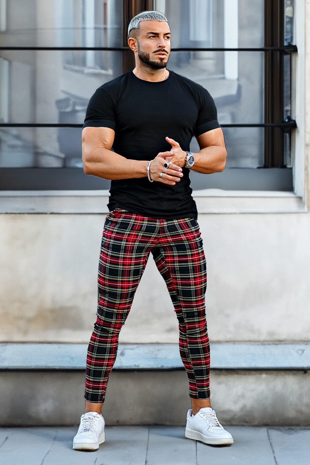 Men's Plaid Pant - Red & Yellow for Sale 32 / Red Men's Plaid Pant - Red & Yellow for Sale 32 / Red