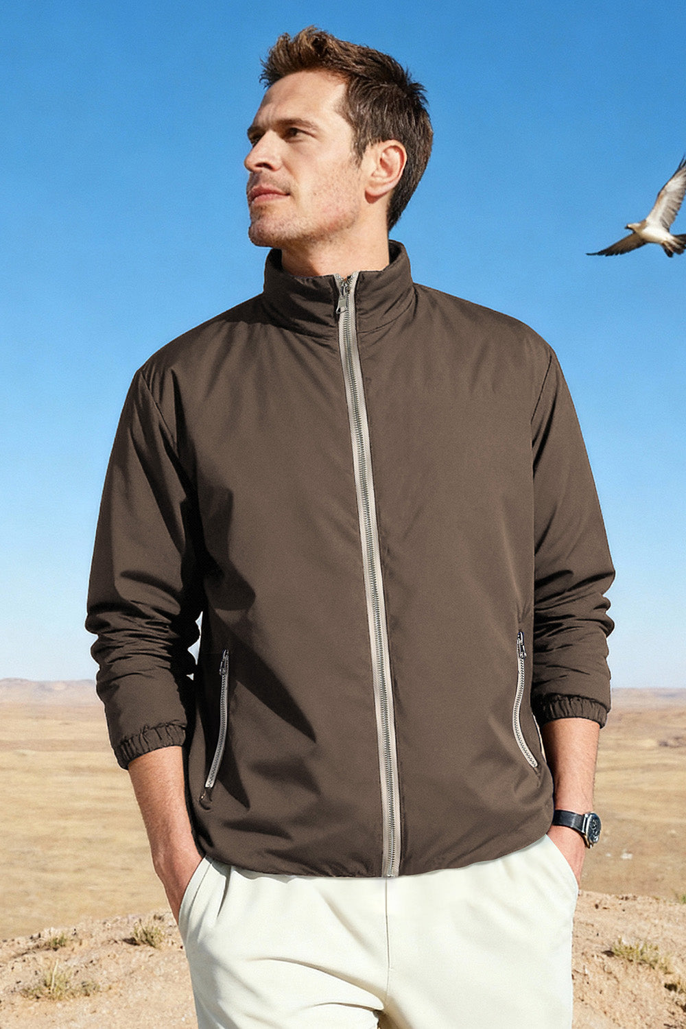 Men's Reversible Coat - Brown