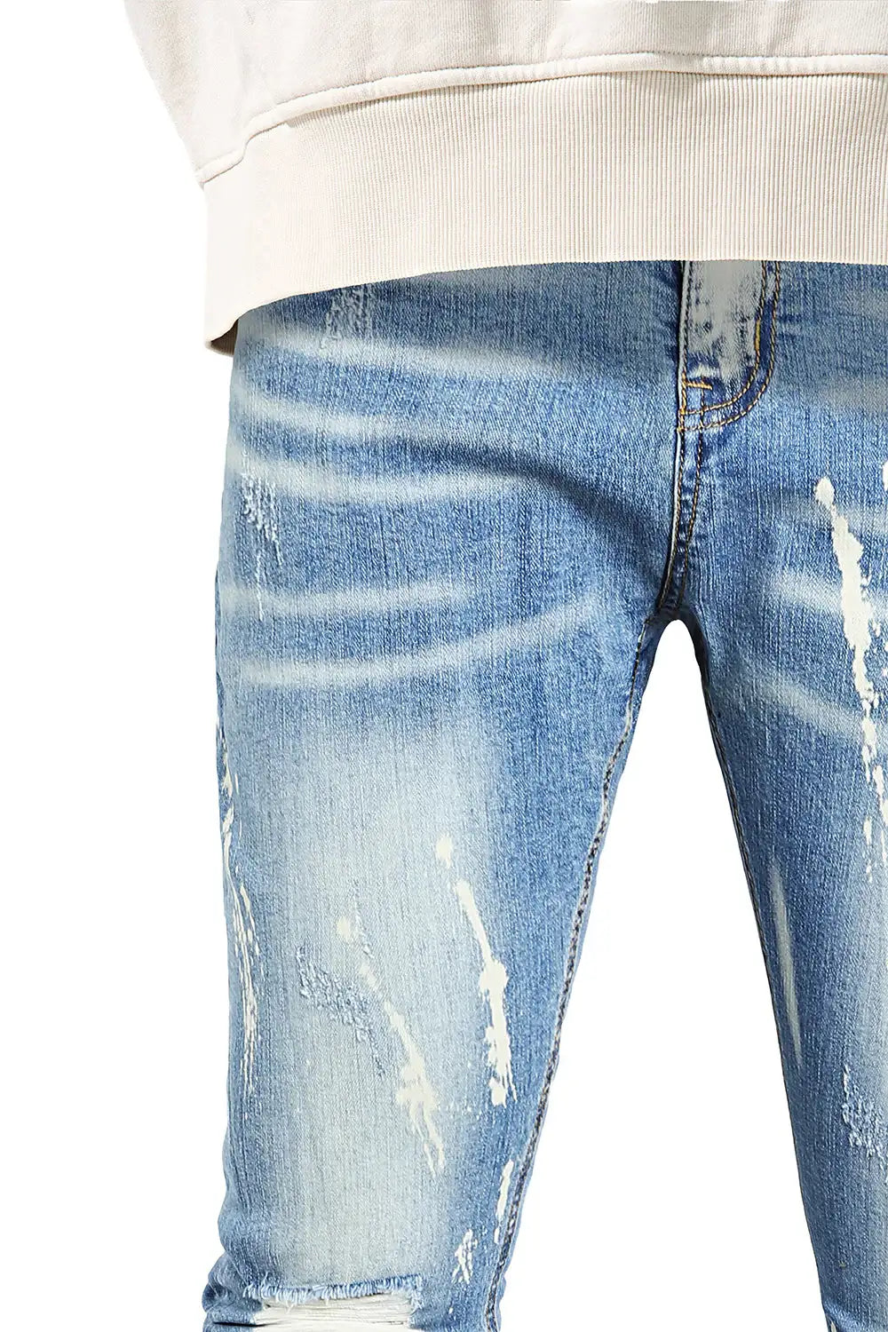 ろにページです Men's Ripped Skinny Jean - Spray Paint For Sale – GINGTTO
