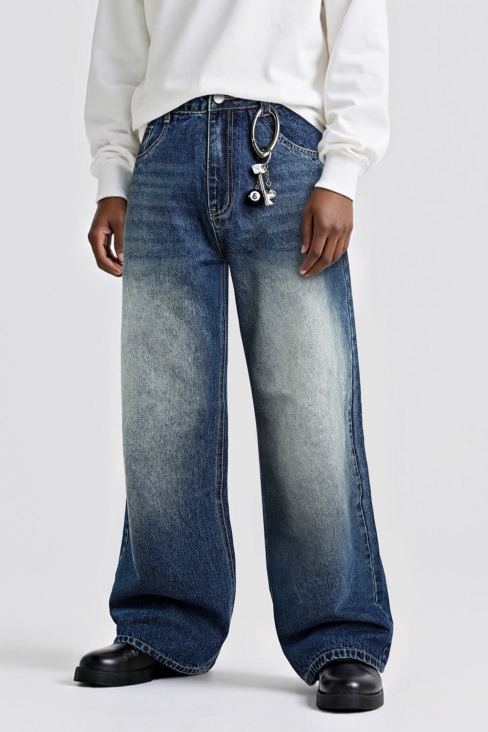 Men's Fashion Loose Jean - Dark Blue