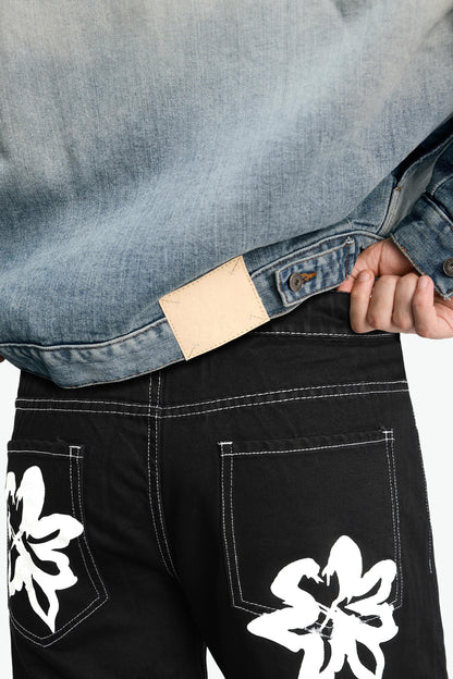 Men's Straight Jean - Black & Printed