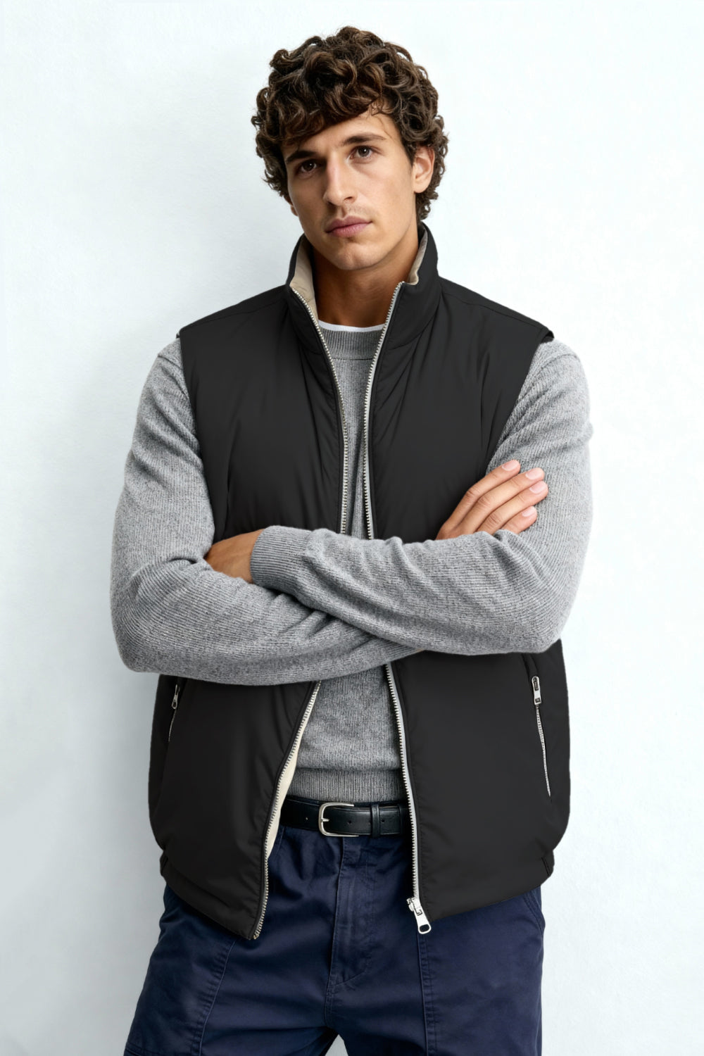 Men's Reversible Vest - Black