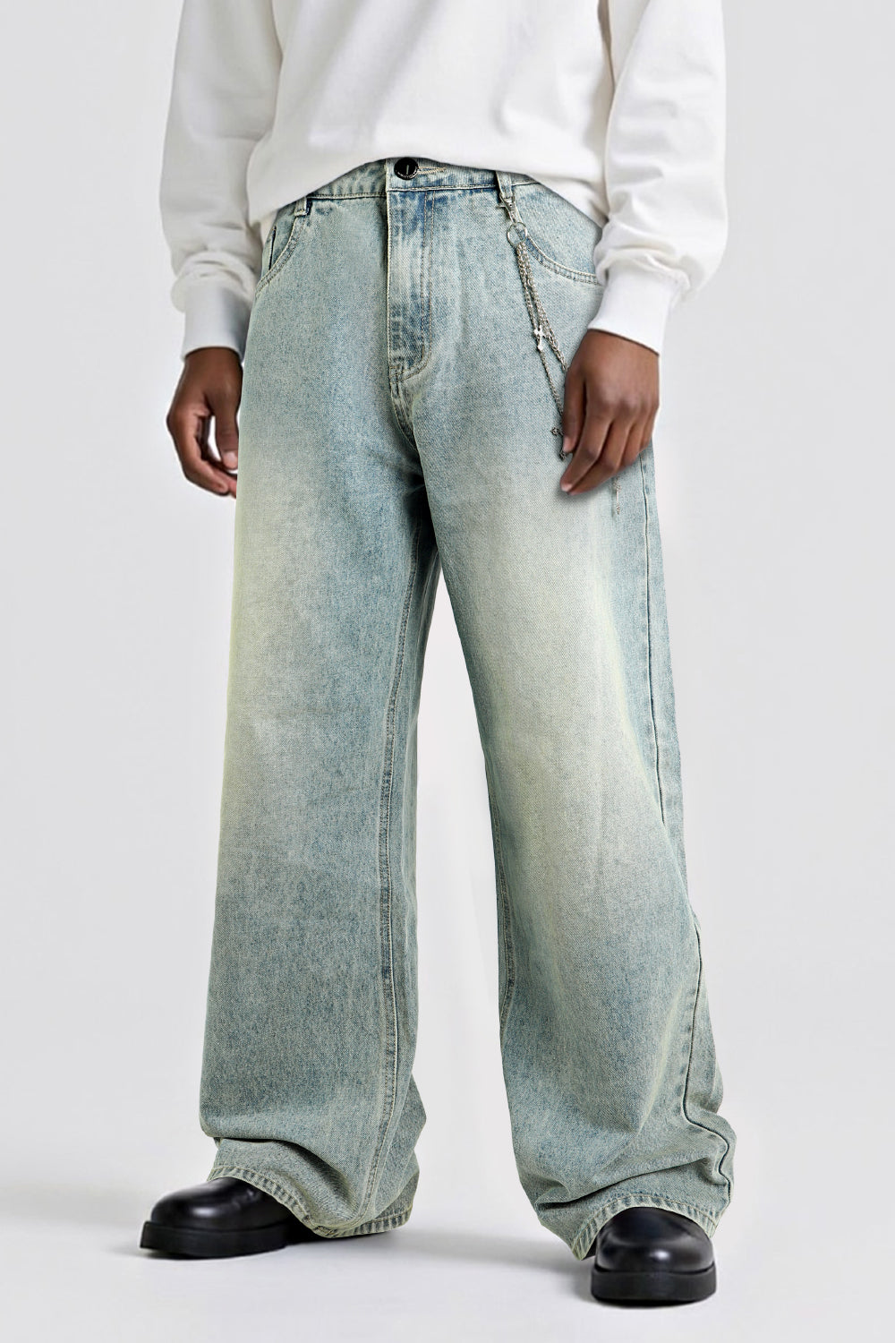 Men's Fashion Loose Jean - Vibrant Blue