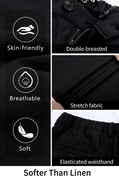 Mens Linen Modern Slim Travel Pant