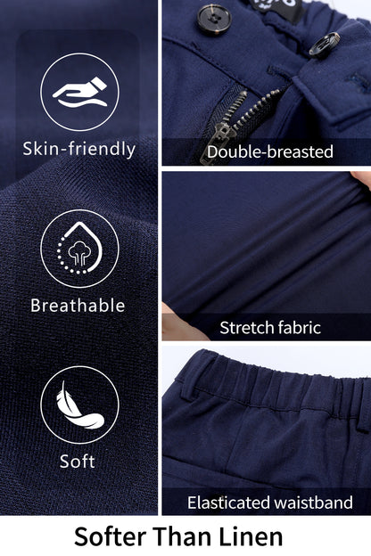 Mens Linen Modern Slim Travel Pant