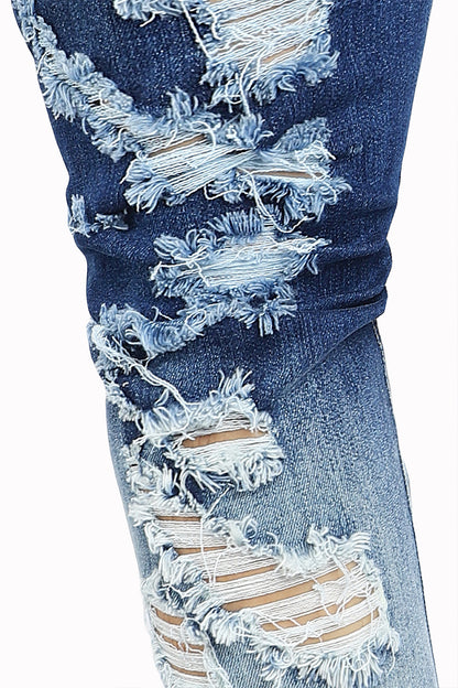 Men's Skinny Ripped Jean - Blue