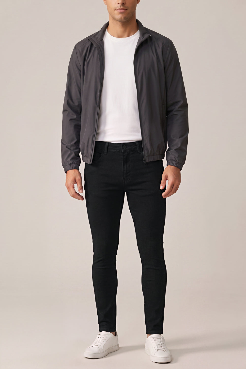 Schwarze Sculpt-Skinny-Jeans für Herren