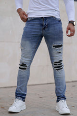 slim fit light blue jeans