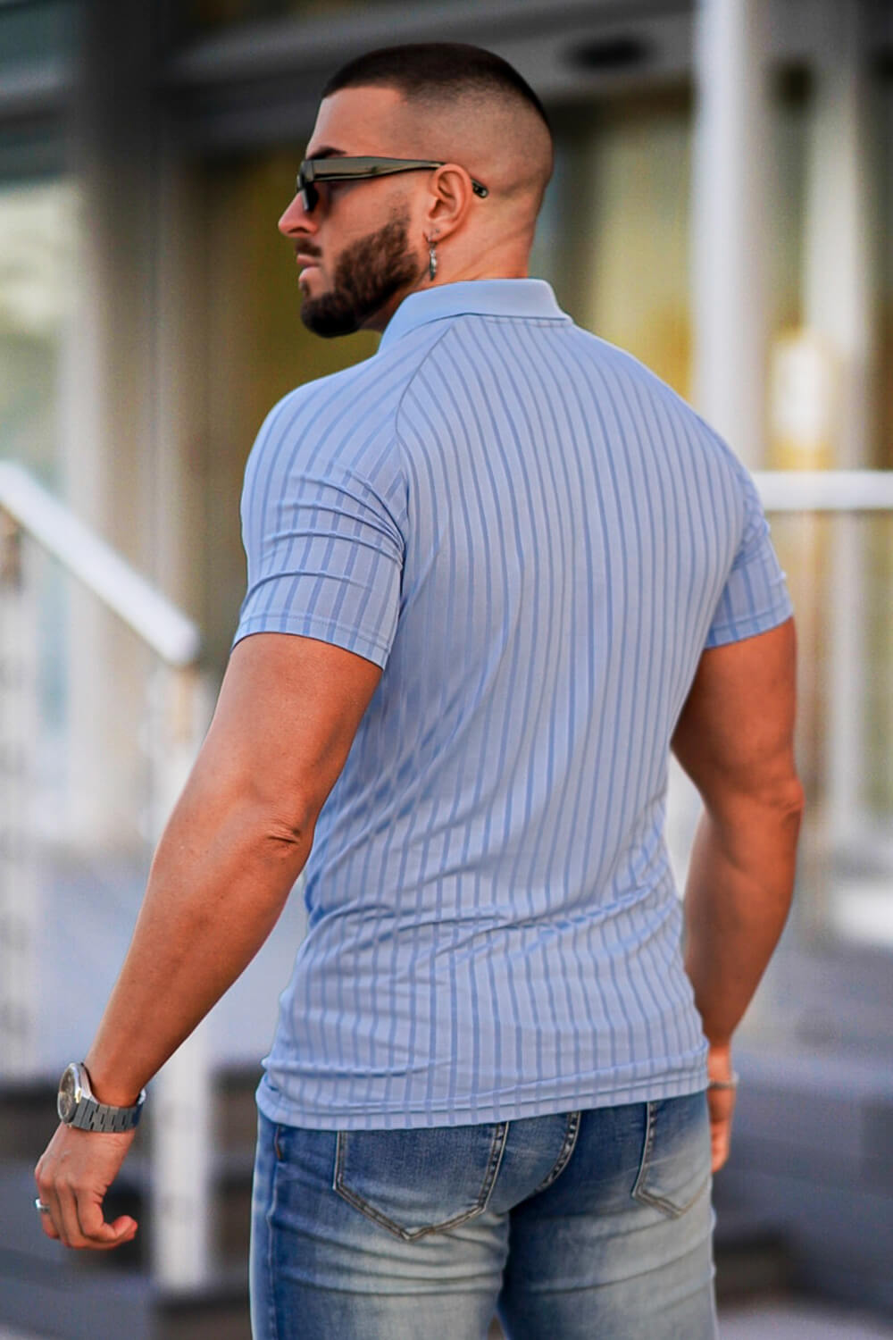Men's High Quality Slim Fit Polo Shirt - Blue