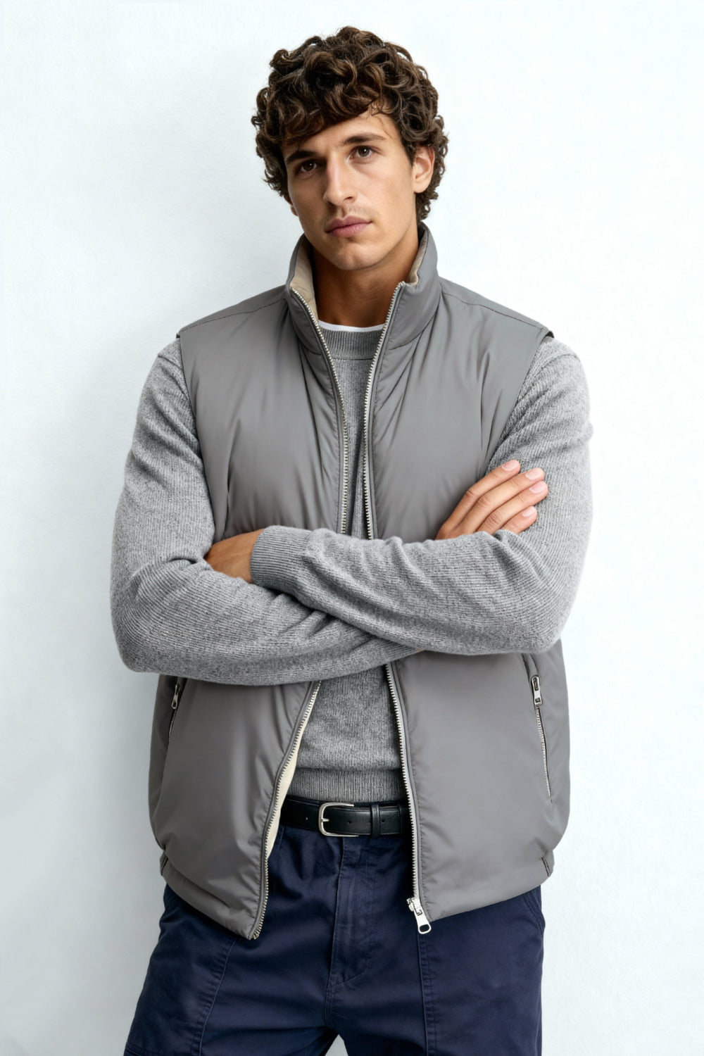 Men's Reversible Vest - Grey