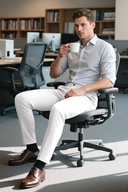 Herren Freizeithose - Cremeblau