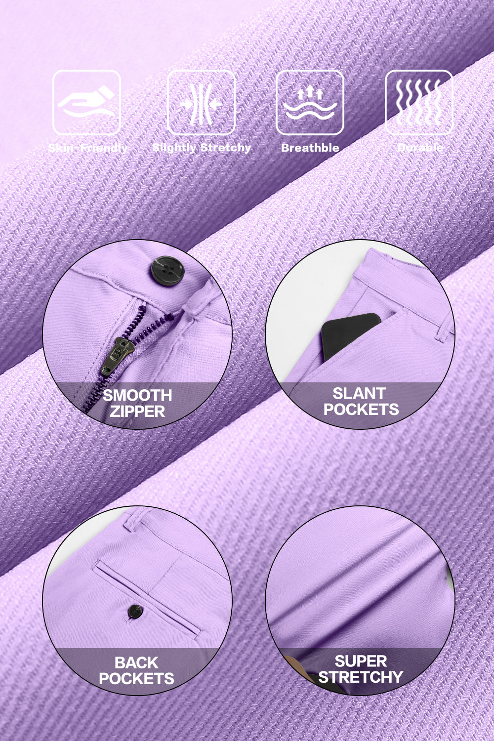 Herren Freizeithose - Cremeblau