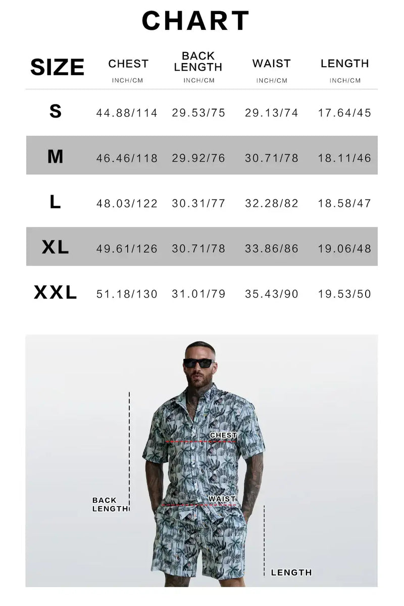 Men's Swimsuit - Pink Elephant Size Chart